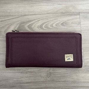 Roots Plum Leather Wallet